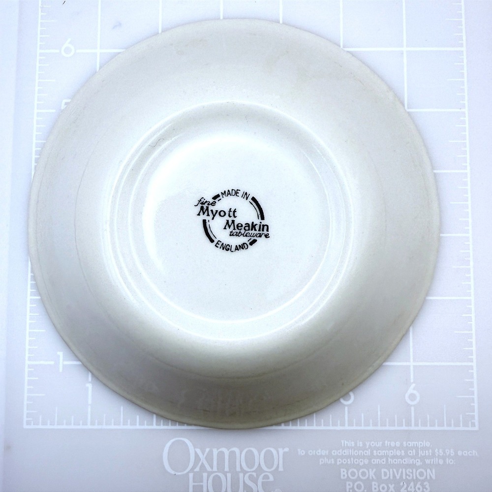 1980s Myott Meakin Blue Onion Nordic Set of 4 Cereal Individual Size Bowls 6.5" - Picture 5 of 8